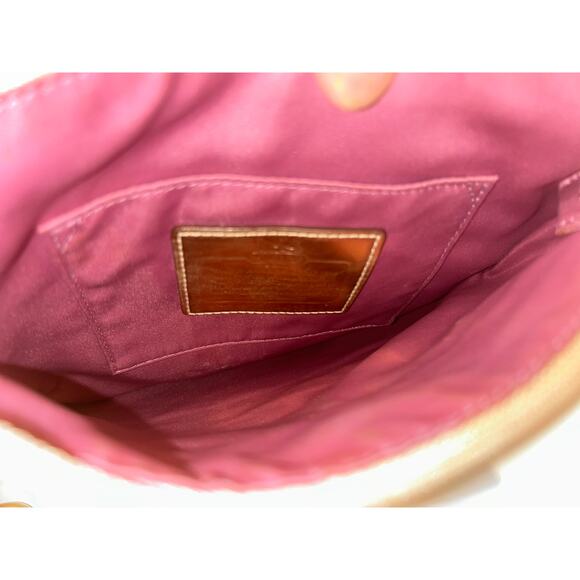 Coach Leather Crossbody Bag – Camel Tan w/ Pink Lining & Gold Hardware - Picture 3 of 3